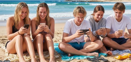 Тийнейжъри на плажа в Австралия